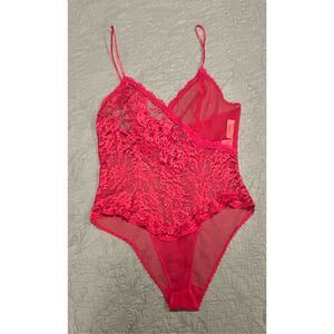 Victoria’s Secret Gold Label Vintage Red Lace Teddy Lingerie Medium
